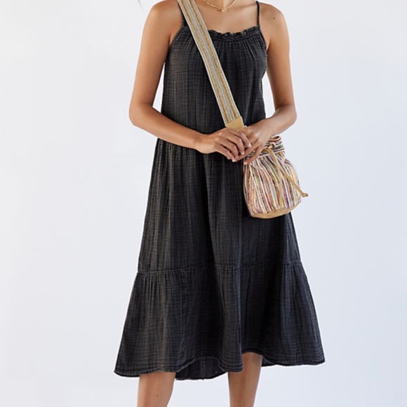 Anthropologie Dresses & Skirts - Daily Practice By Anthropologie Gauzy tiered dress in taupe
